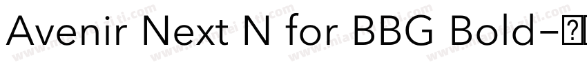 Avenir Next N for BBG Bold字体转换